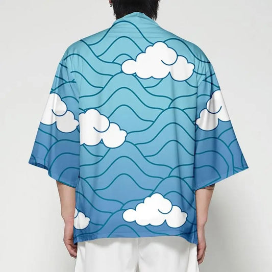 Tanjiro training Kimono blue