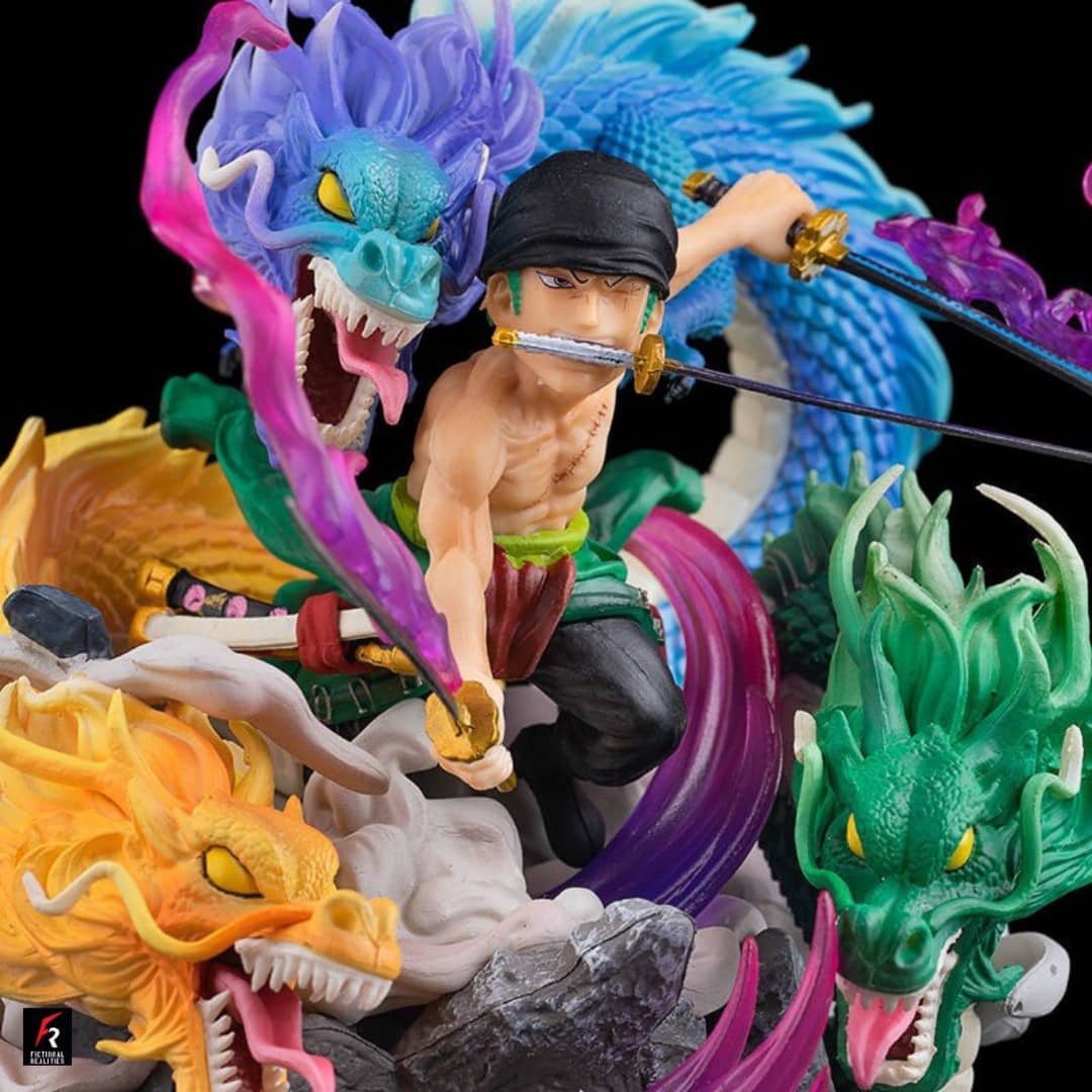 Zoro 3 dragon Action Figure