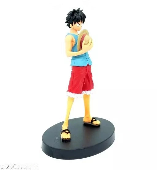 One Piece: Luffy Standing in Blue Shirt