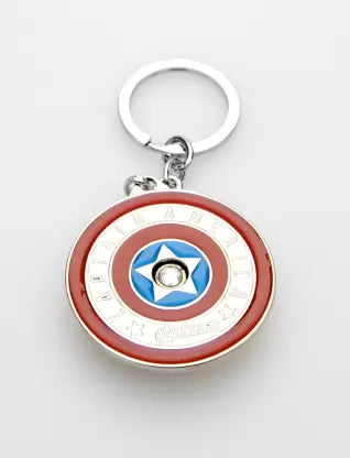Captain America Rotating Shield Metal Keychain