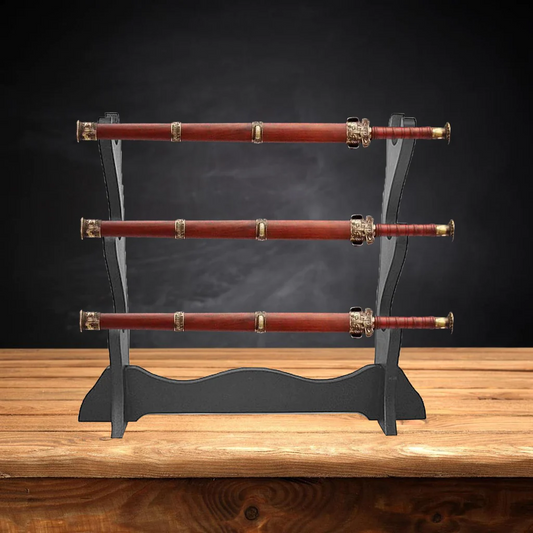 Triple Layer Katana Wooden Stand