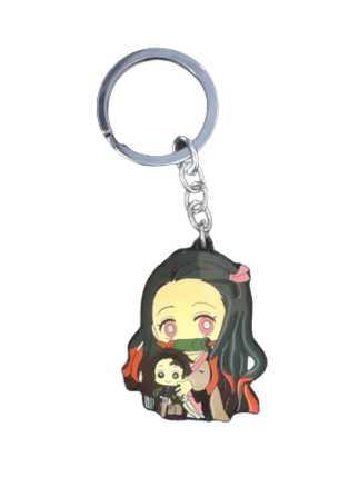 Nezuko enamel keychain:Demon Slayer – Fictional Realities