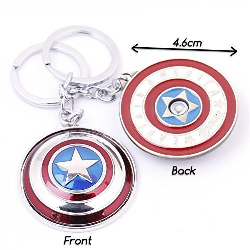 Captain America Rotating Shield Metal Keychain
