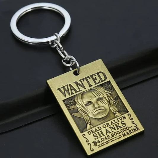 One piece: Shanks Wanted Metal Keychain